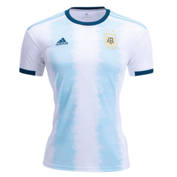 Maillot Football Argentine Domicile Femme 2019 Bleu Blanc